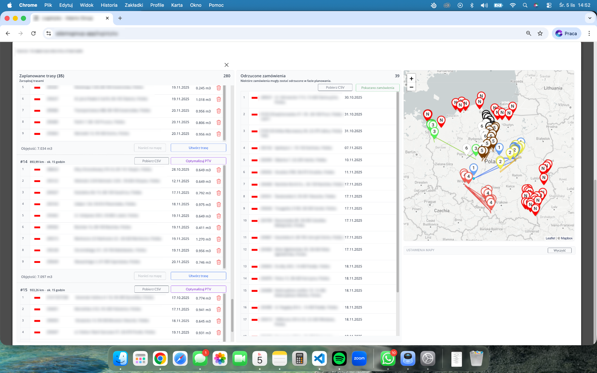 System logistyczny – automatyczne generowanie tras dostaw na podstawie zamówień klientów